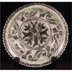 A LACY SANDWICH 5 ¼" CLEAR GLASS DISH