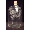 Image 1 : CLEAR BLOWN AND ETCHED GLASS DECANTER