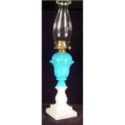SANDWICH GLASS OIL LAMP