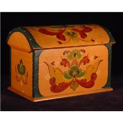 SCANDINAVIAN PAINTED WOOD BOX