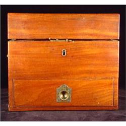 MAHOGANY TRAVELING APOTHECARY CASE