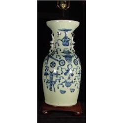 A MID 19TH C. CHINESE BLUE AND PALE TURQUOISE GLAZED TEMPLE JAR