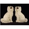 Image 1 : PAIR OF TALL STAFFORDSHIRE PORCELAIN SPANIELS
