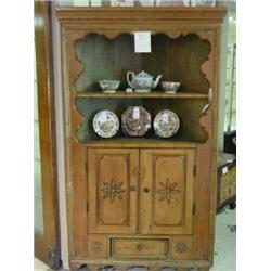 PINE, ONE PIECE CORNER CABINET