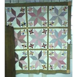 PENNSYLVANIA HAND SEWN PATCHWORK QUILT