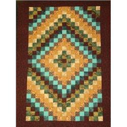 AN AMISH SUNSHINE AND SHADOW PATCHWORK QUILT