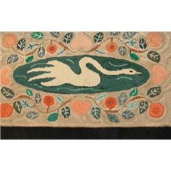 HAND HOOKED THROW RUG