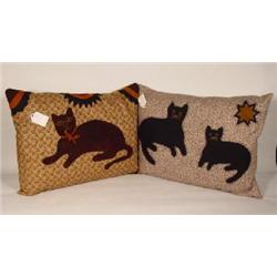 FIVE ASSORTED "KITTEN" SOFA PILLOWS
