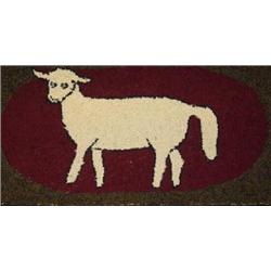 HAND HOOKED WALL HANGING OR THROW RUG