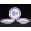Image 1 : SEVEN ENGLISH BLUE TRANSFER DECORATED 9" RIM SOUP PLATES