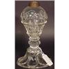 Image 1 : CLEAR PRESSED GLASS WHALE OIL LAMP BASE