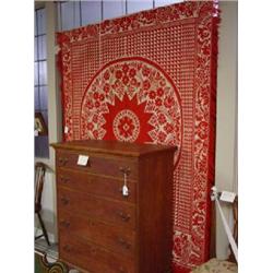 A "JACQUARD" WOVEN COVERLET