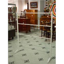 WHITE PAINTED PENNSYLVANIA DUTCH THREE TIERED QUILT DISPLAY RACK