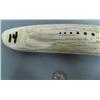 Image 2 : 12-1/2" ivory cribbage board with relief carved bead inlaid with baleen stock #345f (2)