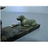 Image 3 : Soapstone carving of a hunter and seal in a kayak by James Sugar stock #201f (2)