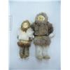 Image 1 : 2 old Eskimo dolls with wood faces (46)