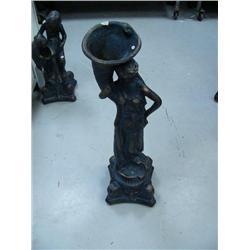 Grecian lady planter green finish cast iron (500)