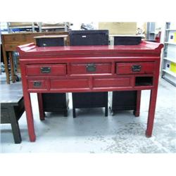 Red buffet ca. 1900, 36 3/4" H, 50 1/2" W, 20" D, stock #29 (8888)