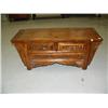 Image 1 : New carved coffee table, 17 3/4 H, 42" W, 16 1/2 D, stock #1313 (8888)