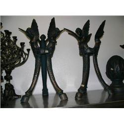 Pair of cast iron table vases (500)