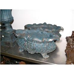 Pair of cast iron tulip pits (500)