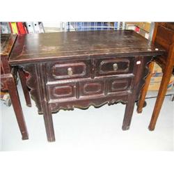 2-drawer table, 34" H, 46 3/4" W, 25 1/2" D, stock #1295 (8888)