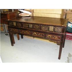 3-drawer buffet ca. 1900, 34 3/4" H, 62 1/2" W, 24 1/2" D, stock #2025 (8888)