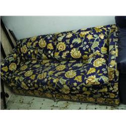 Blue floral hide-a-bed sofa (49)