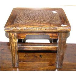 Small Chinese stool ca. 1860, 13 3/4" Heighth, 14" Width, 11" Depth, stock #3107 (300)