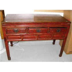 Old Chinese side board, 35" H, 50" W, 22" D stock #29 (300)
