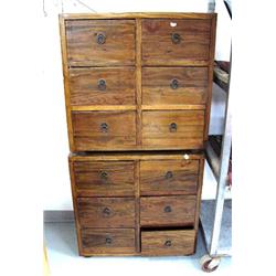 Pair of 6-drawer new Chinese cabinets, 30" H, 30 1/2" W, 16" D, (300)