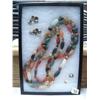 Image 1 : Silver earrings and beautiful stone necklace (74)
