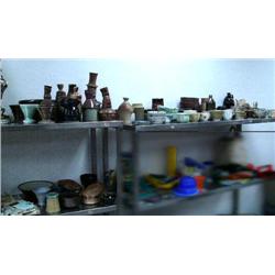 Large lot of hand thrown pottery- approx. 70 pieces (46)