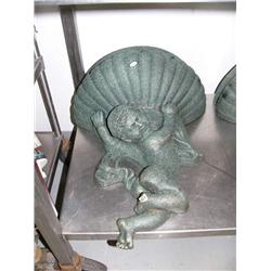 CHOICE of: Cast iron Cherub wall mounted planter (500)