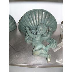 CHOICE of: Cast iron Cherub wall mounted planter (500)