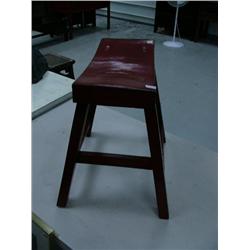 CHOICE on 2 Chinese stools- red, 19 1/2" H, 17 3/4" W, 8 1/2" D (8888)