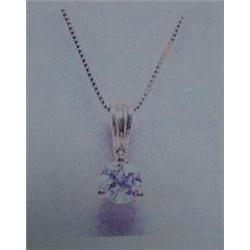 Diamond Pendant and Chain 14 K yellow gold- diamond is round brilliant cut approx. 0.38 carats- esti