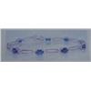 Image 1 : Sapphire and Diamond Bracelet 14 K white gold- Sapphires are oval, faceted approx. 5.00 carats trans