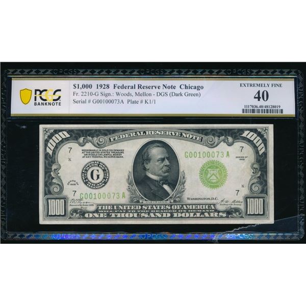 1928 $1000 Chicago FRN PCGS 40