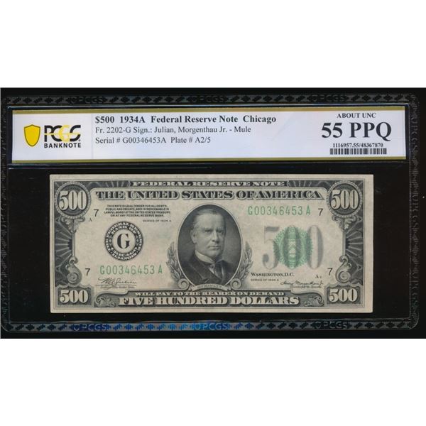 1934A $500 Chicago FRN PCGS 55PPQ