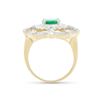 Image 4 : 14KT Yellow Gold 1.55ct Emerald and Diamond Ring