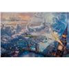 Image 1 : THOMAS KINKADE Peter Pan & Tinker Bell Flying to Neverland Giclee on Canvas