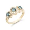 Image 2 : 14KT Yellow Gold 1.27ctw Blue Diamond Ring