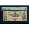 Image 1 : 1861 $5 T-37 Confederate PMG 15