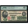 1862 $1 Legal Tender Note PMG 45