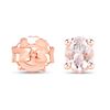 Image 3 : Plated 14KT Rose Gold 0.50ctw Morganite Earrings