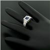 Image 9 : New Platinum 2.37 ctw Tanzanite and Diamond Halo Ring