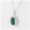 Image 2 : 11.37 ctw Emerald and 0.83 ctw Diamond 18K White Gold Pendant