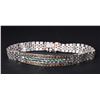 Image 1 : 18K White Gold Cognac Diamond & Greenish Blue Sapphire ID Bracelet by Carlo Rici