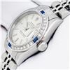 Image 9 : Rolex Ladies Quickset Silver Index Diamond & Sapphire Datejust Wristwatch